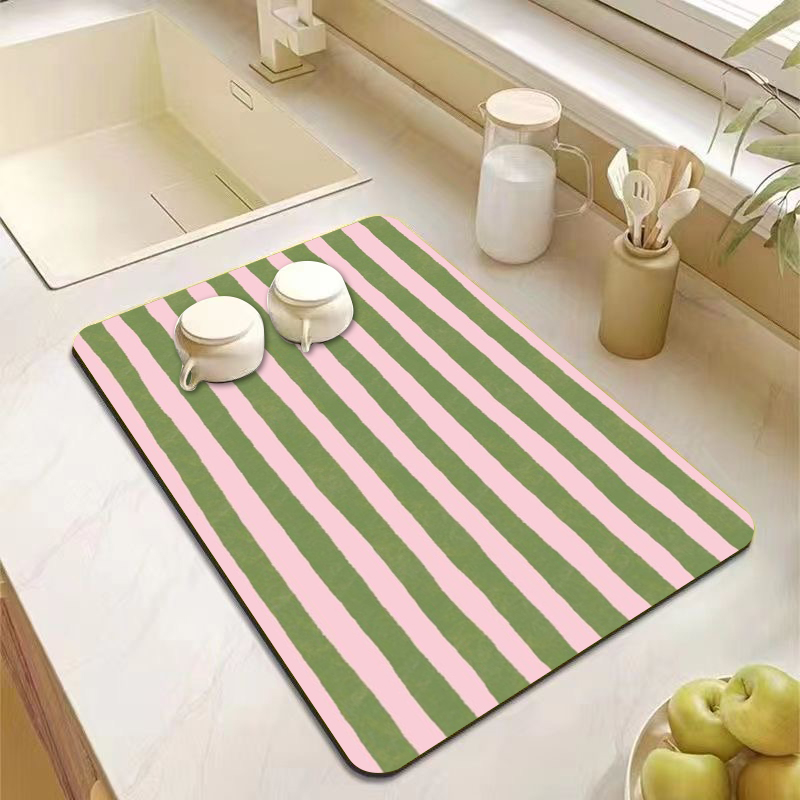 Aesthetic Pink Green Striped K - đánh giá và giá Bar Mat Rubber