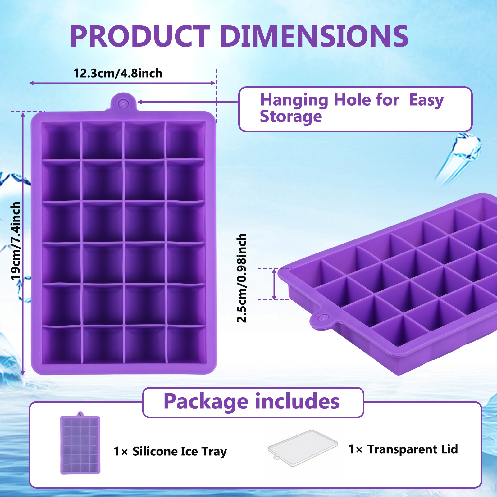 24-Cavity Silicone Ice Cube Tr - đánh giá và giá Citrus Juicer Bar