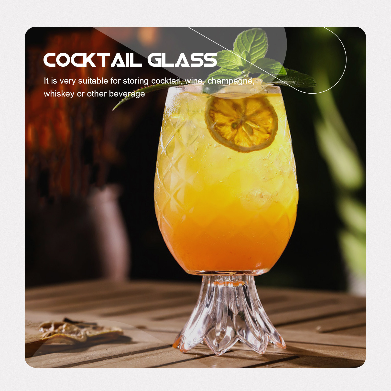 Pineapple Shaped Cocktail Glas - đánh giá và giá Home Bar Set