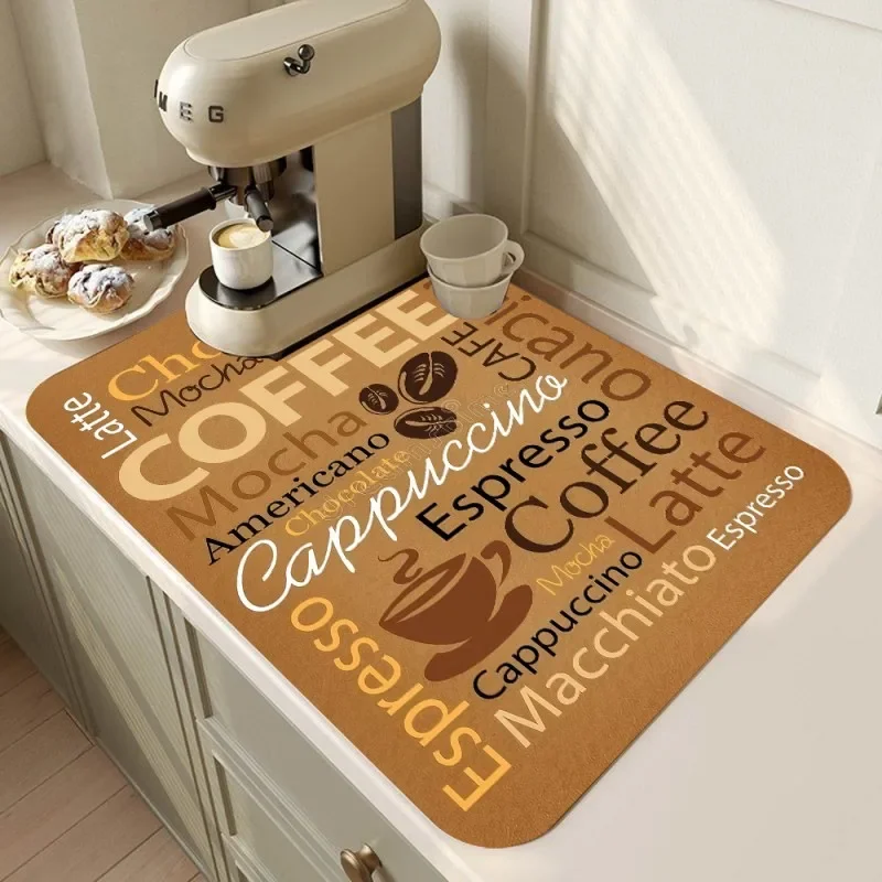 Classic Coffee Design Dish Dry - đánh giá và giá Bar Mat Rubber