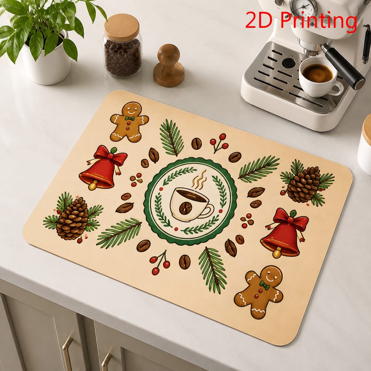 Cozy Christmas Coffee Bar Dish - đánh giá và giá Bar Mat Rubber