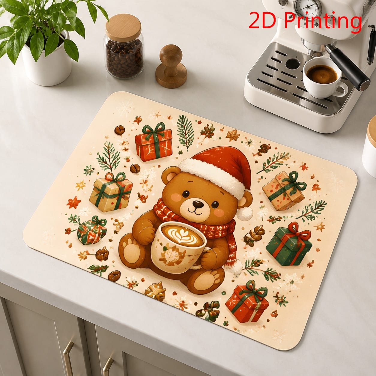 Cozy Christmas Coffee Bar Dish - đánh giá và giá Bar Mat Rubber