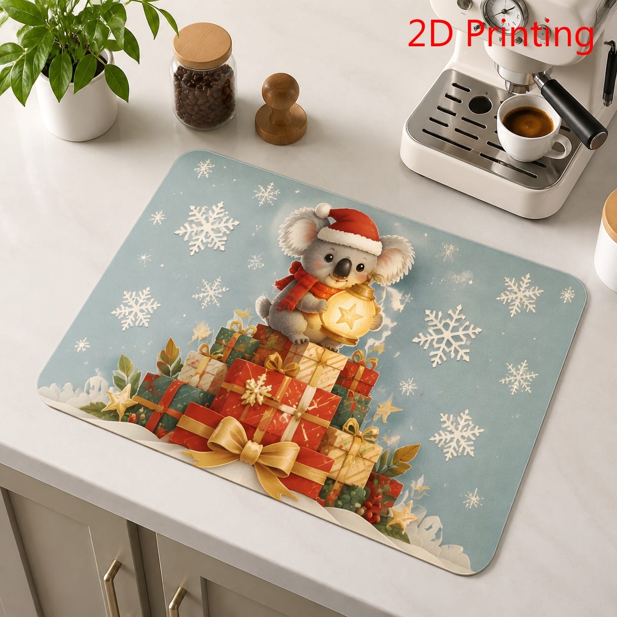 Cozy Christmas Coffee Bar Dish - đánh giá và giá Bar Mat Rubber