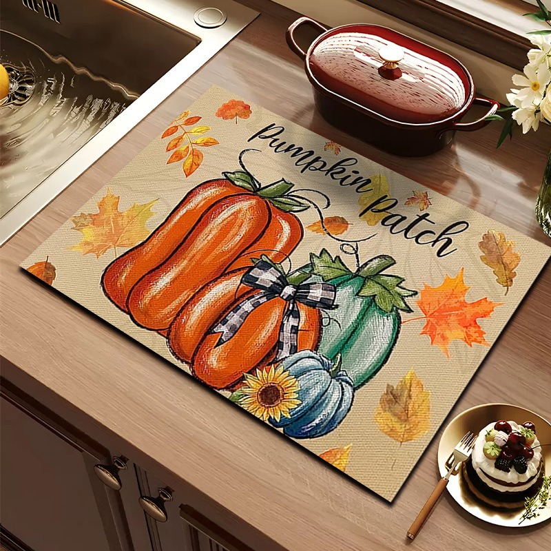 Thanksgiving Pumpkin Sunflower - đánh giá và giá Bar Mat Rubber